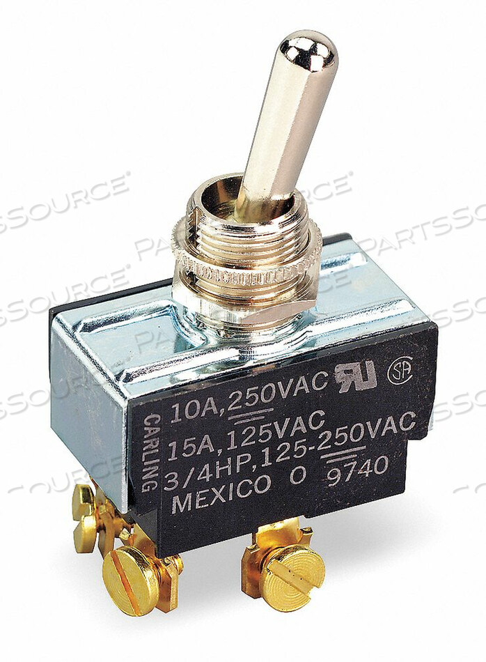 TOGGLE SWITCH DPDT 10A @ 250V SCREW by Carling Technologies