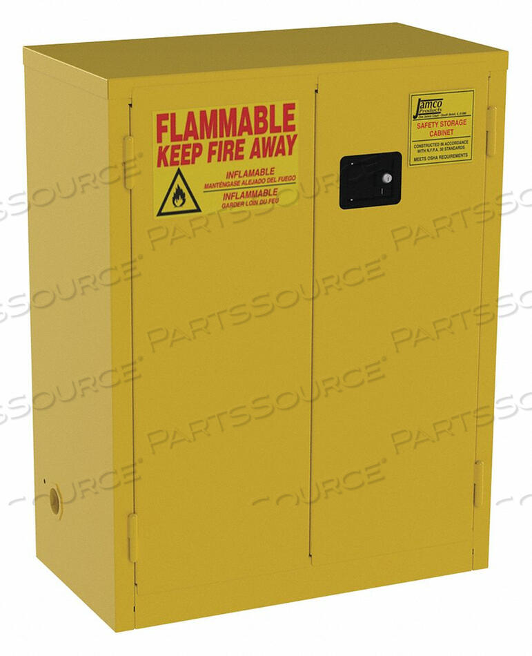 FLAMMABLE SAFETY CABINET 28 GAL. YELLOW by Jamco