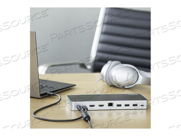 DUAL MONITOR USB C DOCK W/4X USB-A, USB-C, GBE, HEADSET AUDIO - 1080P DUAL HDMI by StarTech.com Ltd.