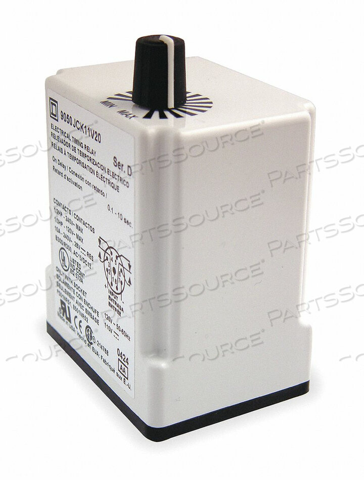 TIME DELAY RLAY 120VAC 10A DPDT 0.3 SEC. by Square D