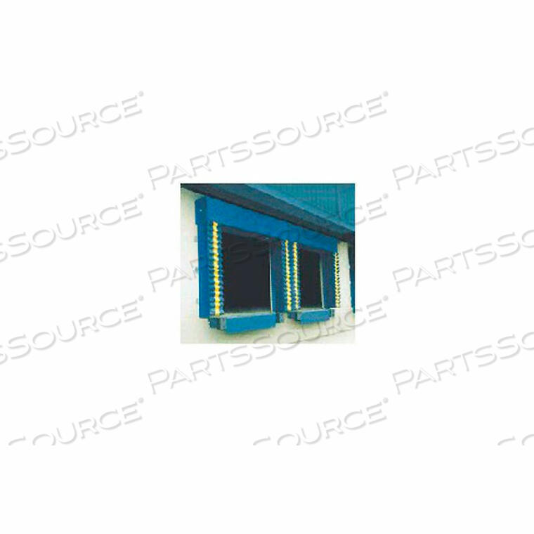 BLUE DOCK DOOR SEAL MODEL 130 HEAVY DUTY 40 OUNCE 8'W X 10'H WITH HD WEAR PLEATS by Chalfant Sewing Fabricators, Inc.