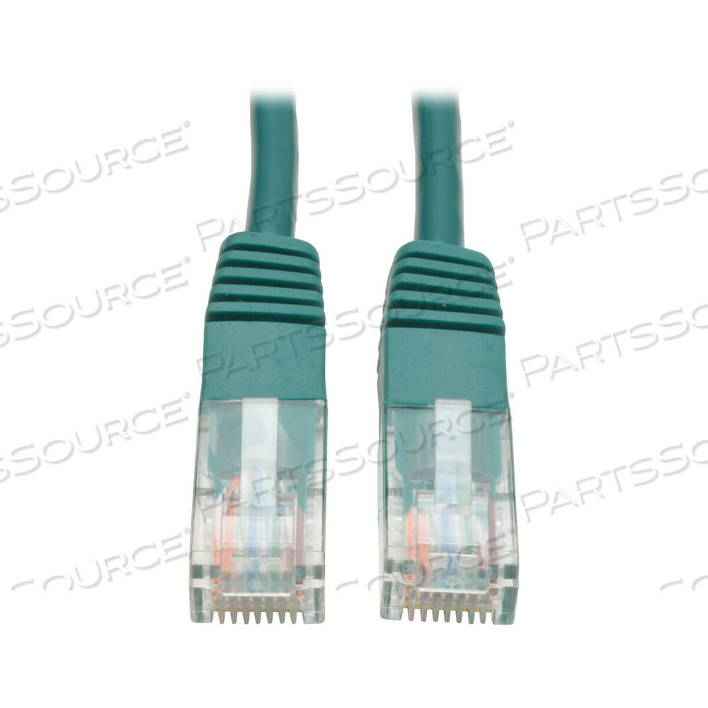 ETHERNET CABLE, CAT5E 350 MHZ MOLDED (UTP) (RJ45 M/M), POE, GREEN, 10 FT by Tripp Lite