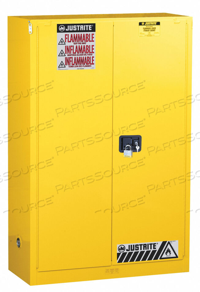 FLAMMABLE SAFETY CABINET 90 GAL. YELLOW by Justrite