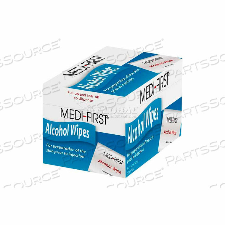 ALCOHOL PREP PADS, 1" X 2 1/2"PAD, 50/BOX by Medique