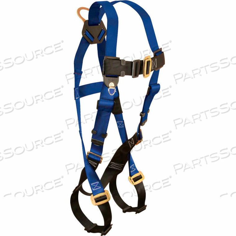 CONTRACTOR 1-D FULL BODY HARNESS, 1 BACK D-RING, SIZE UNIFIT by Falltech