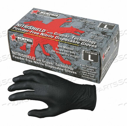 DISPOSABLE GLOVES NITRILE XL PK100 by MCR Safety