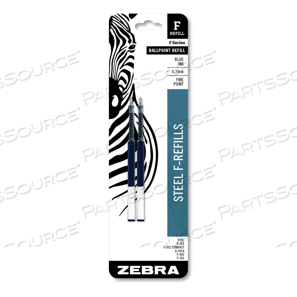 F-REFILL FOR ZEBRA F-SERIES BALLPOINT PENS, FINE CONICAL TIP, BLUE INK by Zebra Pen Corporation F-REFILL FOR ZEBRA F-SERIES BALLPOINT PENS, FINE CONICAL TIP, BLUE INK by Zebra Pen Corporation