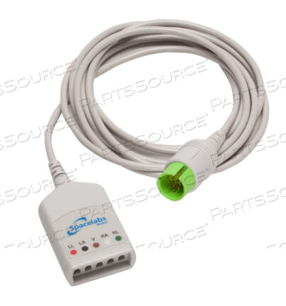 SHIELDED ECG TRUNK CABLE, 5 MM DIA, 2.5 MM LG CABLE, TPU JACKET, GRAY, 5 LEADS, MEETS AAMI ANSI EC53, ISO 