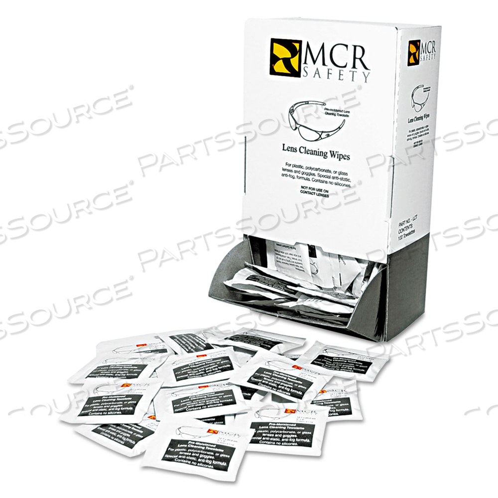 LENS CLEANING TOWELETTES by MCR Safety