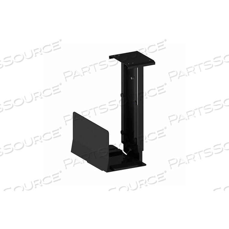 RIGHTANGLE FIXED UNDER DESK ADJUSTABLE CPU HOLDER, 40 LBS. CAPACITY, BLACK by KA Manufacturing Inc.