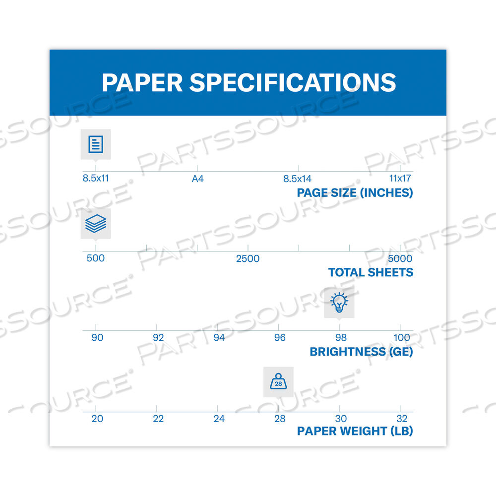 PREMIUM LASER PRINT PAPER, 98 BRIGHT, 28 LB BOND WEIGHT, 8.5 X 11, WHITE by Hammermill PREMIUM LASER PRINT PAPER, 98 BRIGHT, 28 LB BOND WEIGHT, 8.5 X 11, WHITE by Hammermill