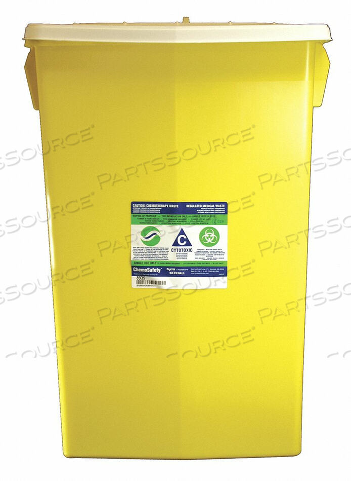 CHEMO/SHARPS CONTAINER 2 GAL. HINGED PK5 by Kendall - Covidien