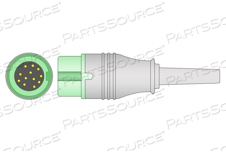 3/5 LEADS 12 PIN ADULT/PEDIATRIC ECG CABLE 