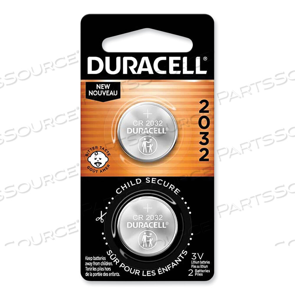 BATTERY, COIN CELL, 2032, LITHIUM, 3V, 210 MAH by Duracell