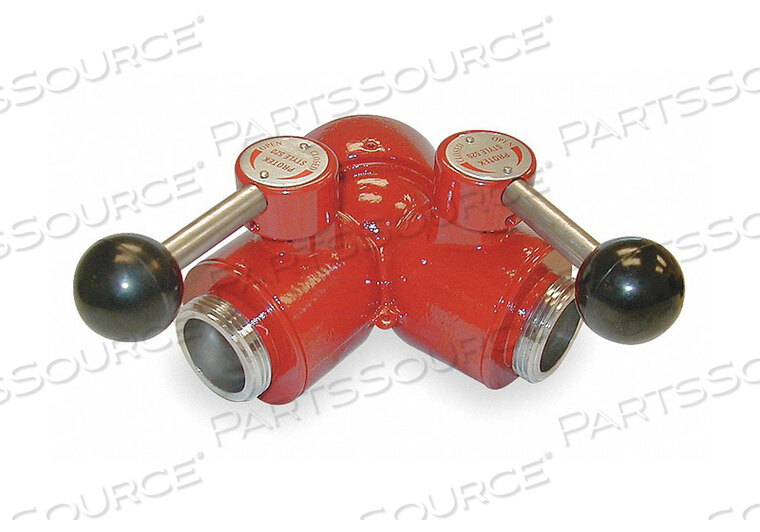 FIRE HOSE LEADER LINE WYE - 2-1/2 IN. NH X 1-1/2 IN. NH - ALUMINUM - 2-PIECE by Moon American