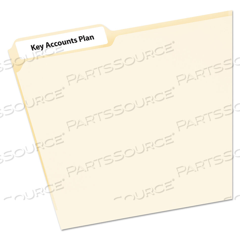 ECOFRIENDLY PERMANENT FILE FOLDER LABELS, 0.66 X 3.44, WHITE, 30/SHEET, 25 SHEETS/PACK by Avery
