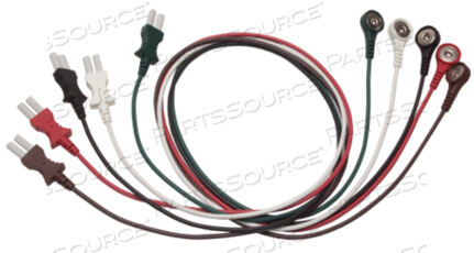 ECG LEAD WIRE, GRAY, SNAP, 5 LEADS 