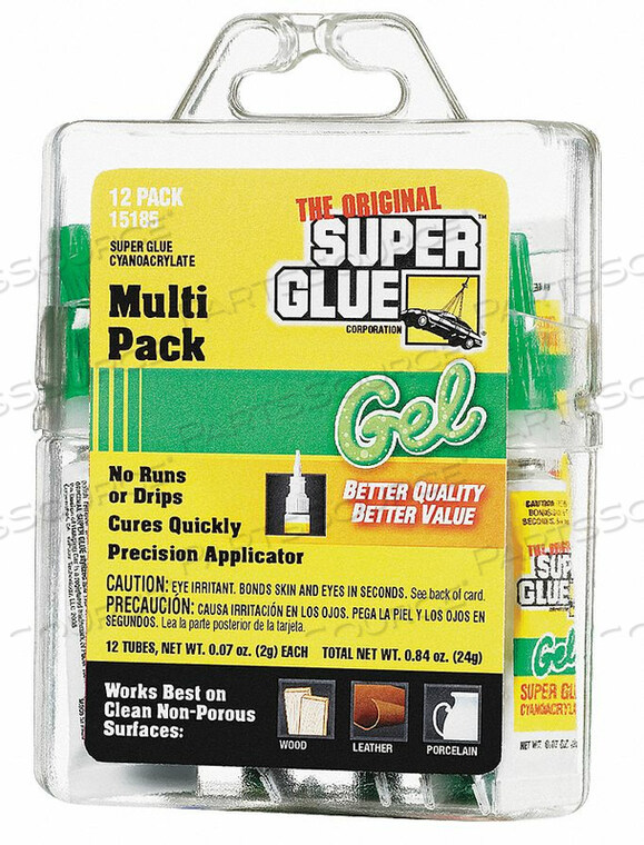 INSTANT ADHESIVE 2G TUBE CLEAR PK12 by Super Glue