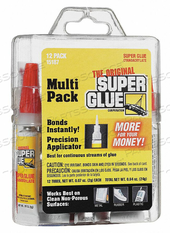 INSTANT ADHESIVE 2G TUBE CLEAR PK12 by Super Glue