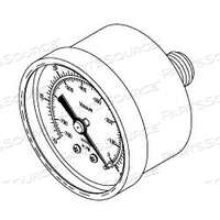 VACUUM GAUGE ASSEMBLY, 1/8 IN MPT, 1-1/2 IN DIA, 0 TO 30 INHG, STAINLESS STEEL, CENTER BACK MOUNTING 