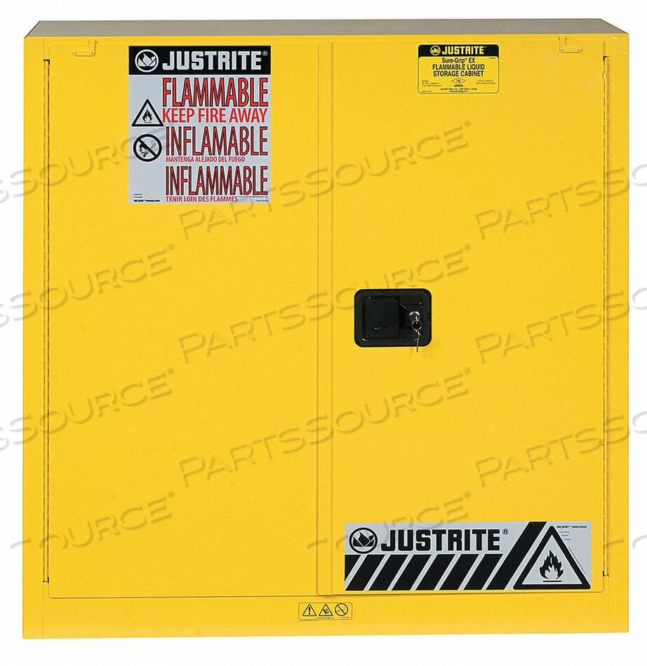 FLAMMABLE CABINET 40 GAL. YELLOW by Justrite