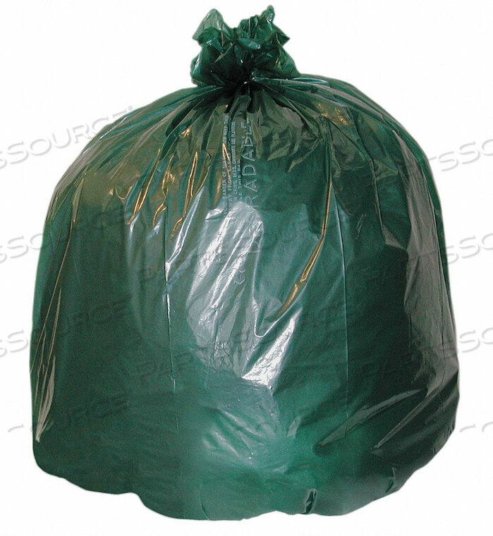 COMPOSTABLE TRASH BAG 64 GAL. GREEN PK30 by Ability One