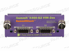 OPTIONAL VIRTUAL INTERFACE MODULE FOR THE REAR OF THE X460-G2 PROVIDING 2 PORTS by Extreme Network