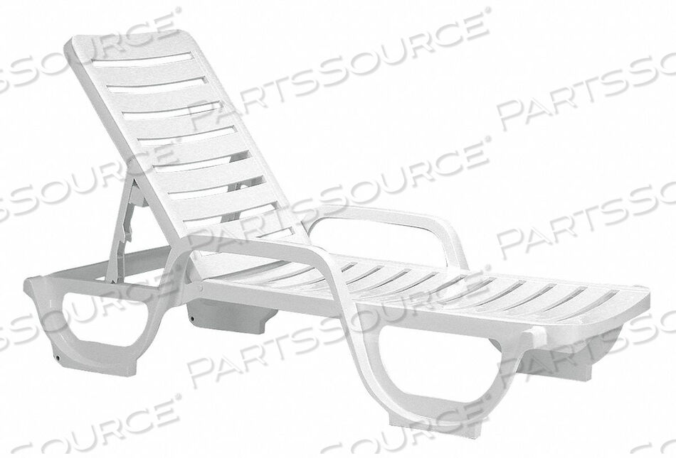 CHAISE LOUNGE ADJUSTABLE WHITE by Grosfillex