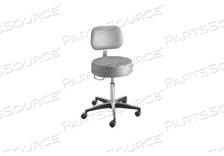 EXAM STOOL BACKREST PNEUMATIC HEIGHT ADJUSTMENT 5 CASTERS DOVE GRAY by McKesson