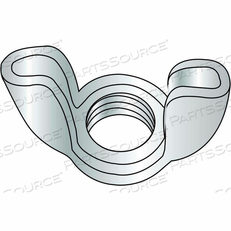 WING NUT - COLD FORGED - #10-24 - TYPE A, LIGHT SERIES - LOW CARBON STEEL - ZINC CR+3 - UNC - 100 PK by Brighton Best