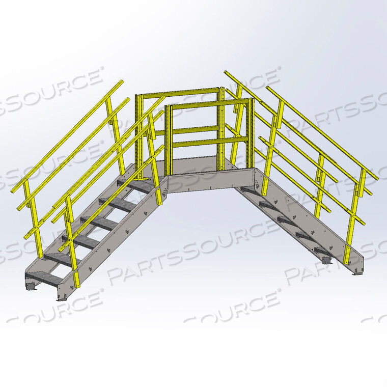 CROSS OVER BRIDGE, 35" OVERALL WIDTH, 6 STAIRS by Equipto