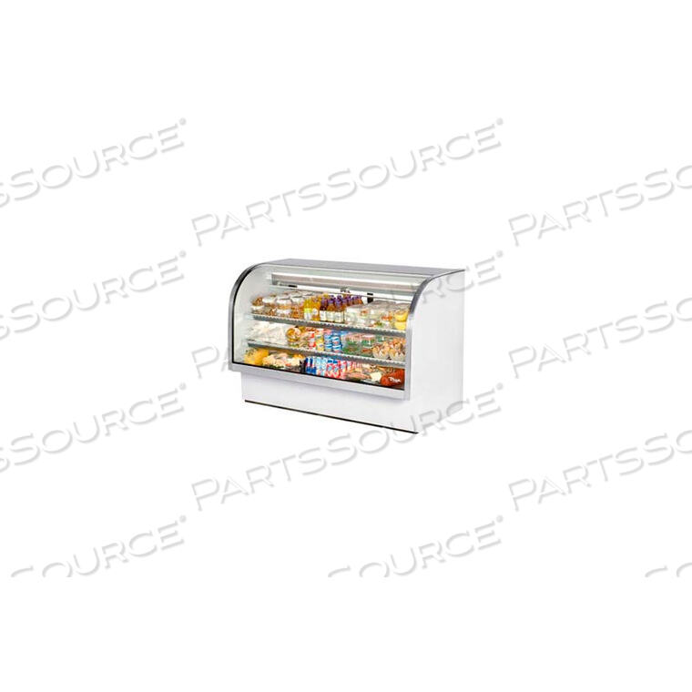 TCGG-72 CURVED GLASS DELI CASE - 72-1/4"W X 35-1/4"D X 47-3/4"H by True Food Service Equipment