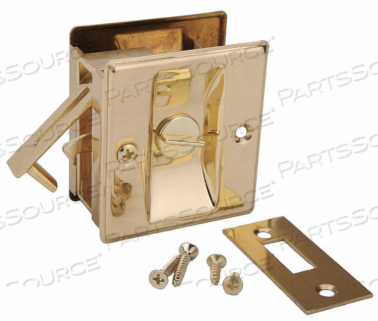 POCKET DOOR PRIVACY LOCK-BRIGHT BRASS by John Sterling