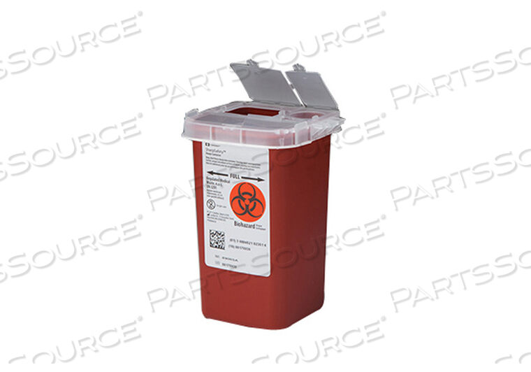 SHARPS, 1 QT, POLYPROPYLENE, 3.75 IN X 6 IN X 3.75 IN by Health Care Logistics (HCL)