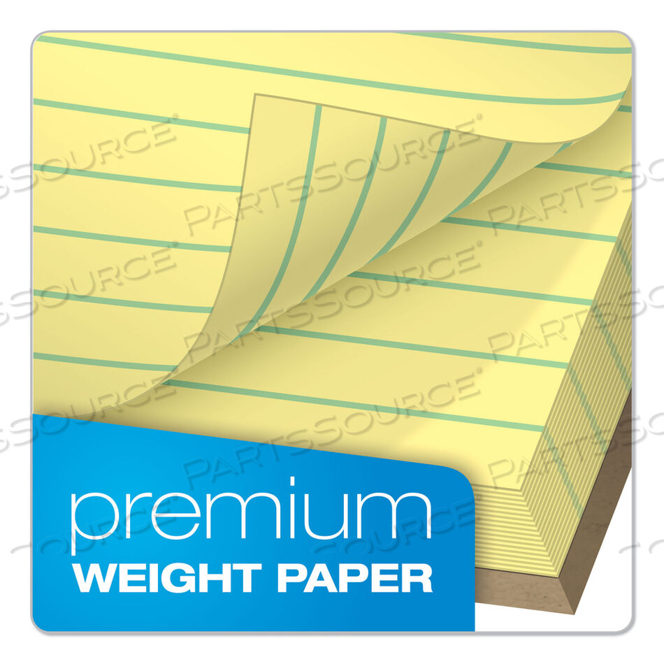 DOCKET GOLD RULED PERFORATED PADS, WIDE/LEGAL RULE, 50 CANARY-YELLOW 8.5 X 11.75 SHEETS, 12/PACK by Tops