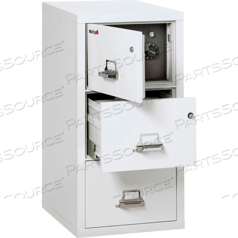 FIREPROOF 3 DRAWER VERTICAL SAFE-IN-FILE LEGAL 20-13/16"WX31-9/16"DX40-1/4"H ARCTIC WHITE by Fire King