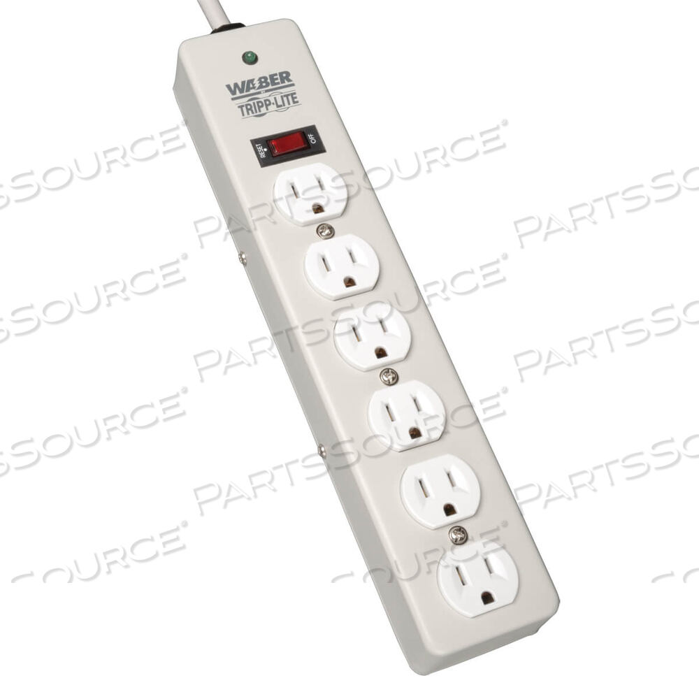 WABER SURGE PROTECTOR STRIP 6 OUTLET 6' CORD 1050 JOULES - SURGE by Tripp Lite