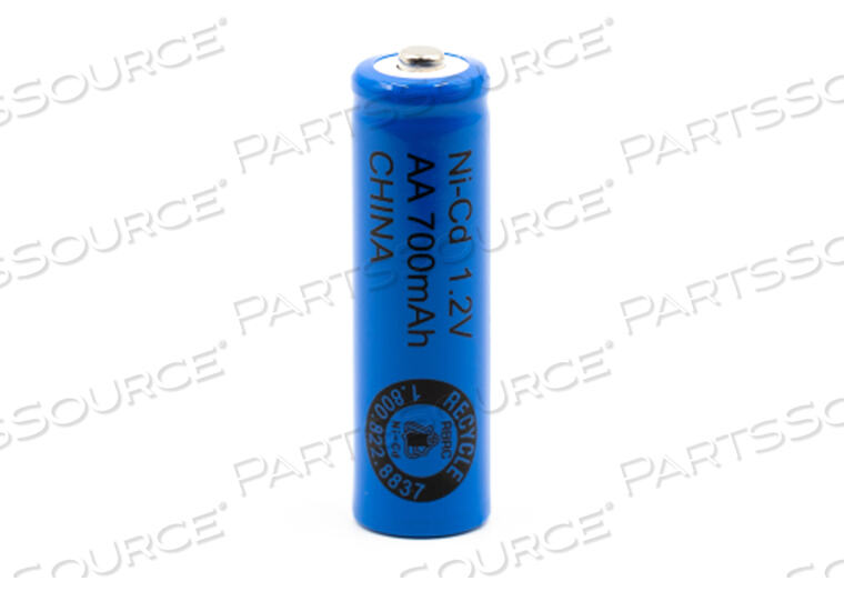 REPLACEMENT BATTERY, 0.7 AH, NI-CAD, 14.5 MM, 1.2 V, 70 MA, 14 TO 16 HRS 