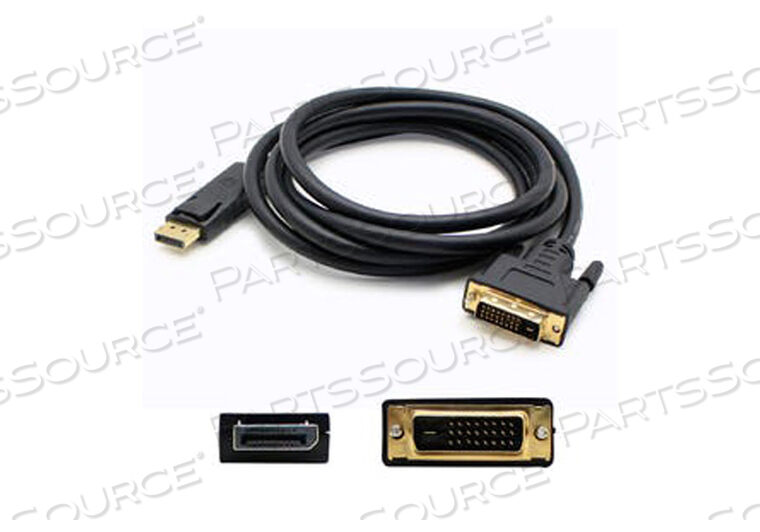 ADDON 6FT DISPLAYPORT MALE TO DVI-D DUAL LINK (24+1 PIN) MALE BLACK ADAPTER CABL by ADDON