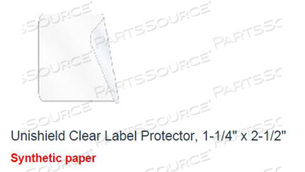 1.25" X 2.5" UNISHIELD CLEAR LABEL PROTECTOR by United Ad Label