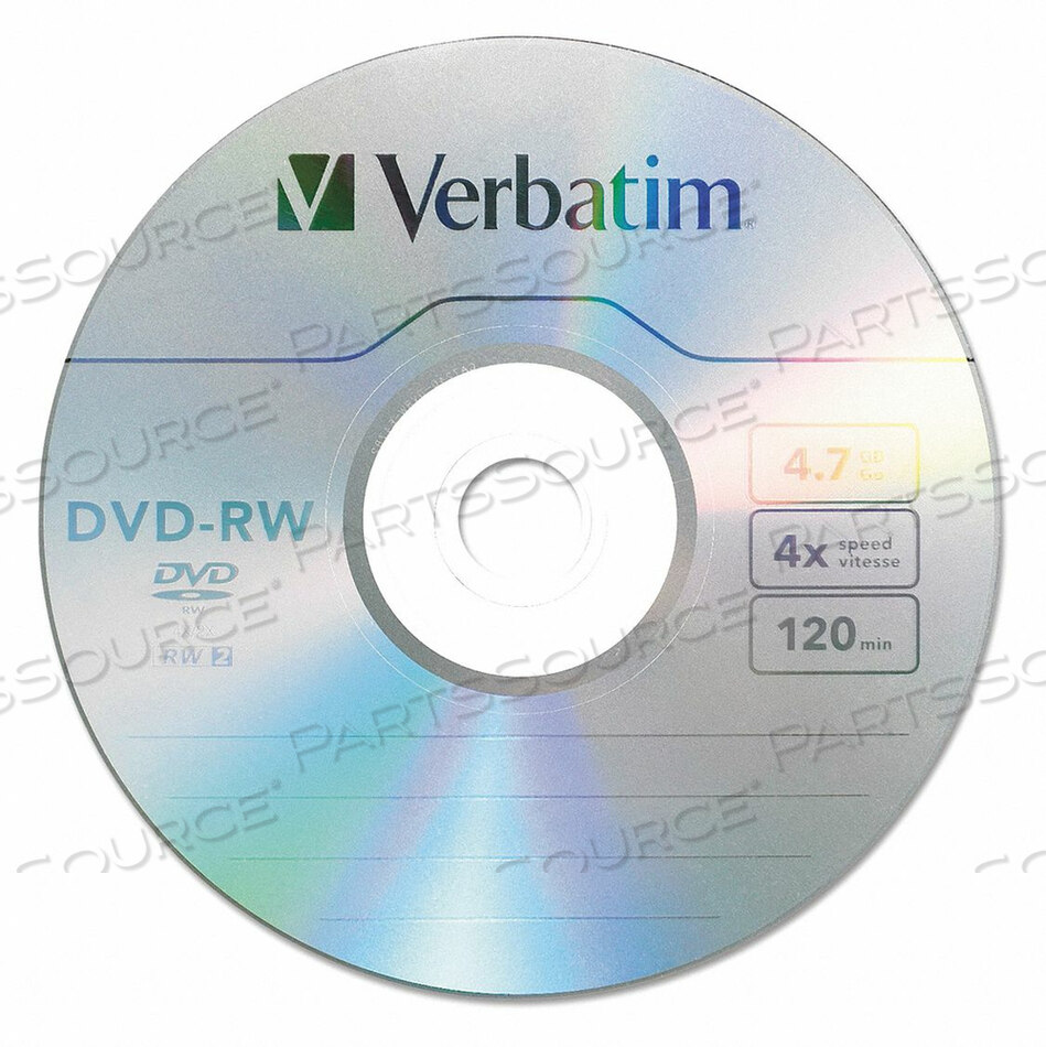 DVD-RW DISC 4.70 GB 120 MIN 4X PK30 by Verbatim