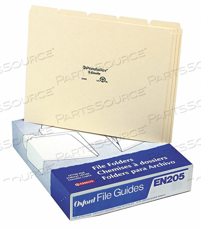 FILE GUIDE SET WRITE-ON MANILA PK100 by Tops