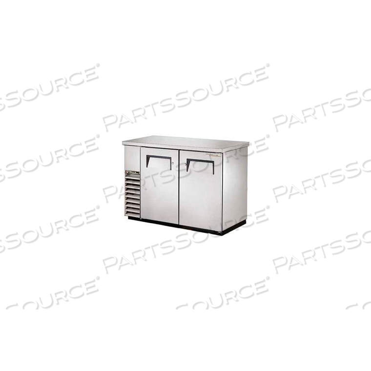 TBB-24-48-S BACK BAR COOLER 2 SECTION - 49-1/8"W X 24-1/2"D X 35-5/8"H by True Food Service Equipment