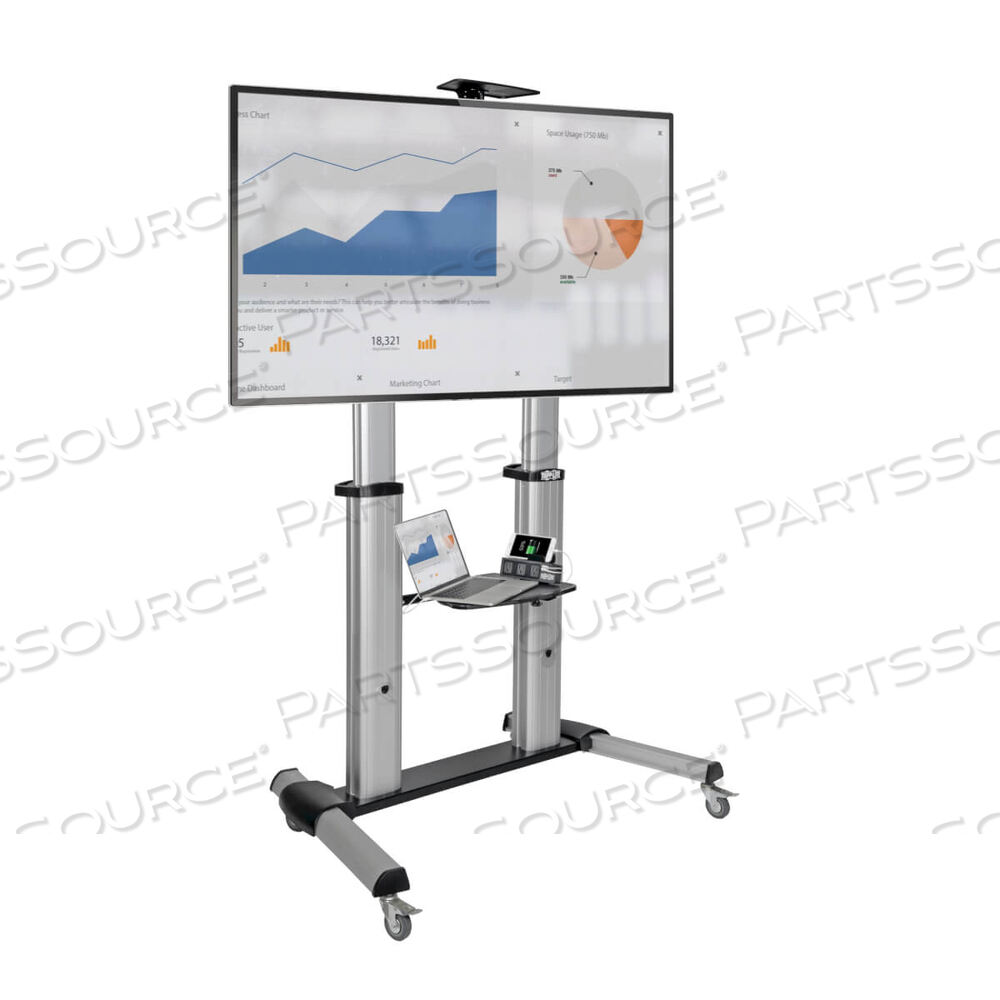 MOBILE TV FLOOR STAND CART HEIGHT-ADJUSTABLE LCD 60-100" DISPLAY by Tripp Lite