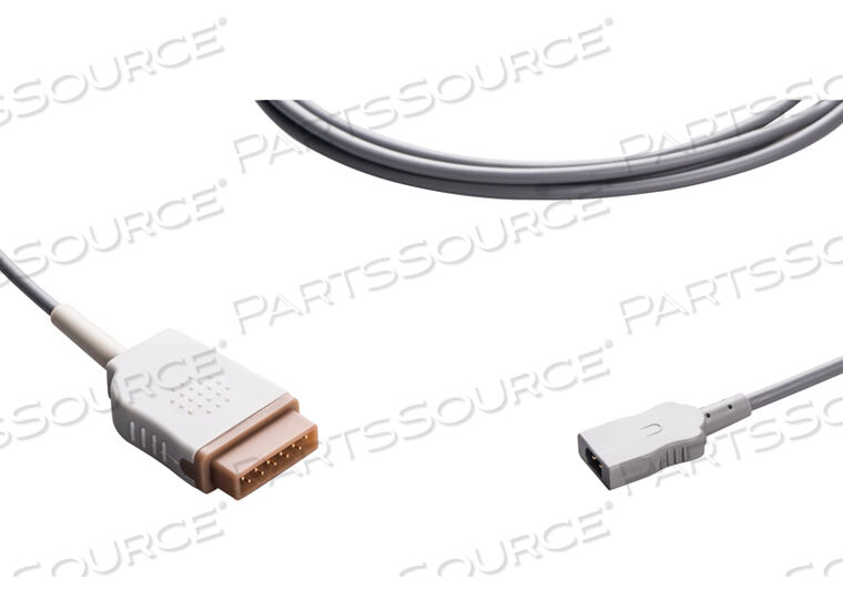 TEMPERATURE ADAPTER CABLE, 4MM, 3 M CABLE,PVC JACKET, GRAY, MEETS AAMI ANSI EC53 