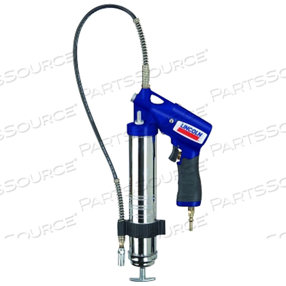 AIR POWERED GREASE GUN, 14.5 OZ, 150 PSI, 7/16 IN(UNEF), HOSE, PNEUMATIC PUMP by Lincoln