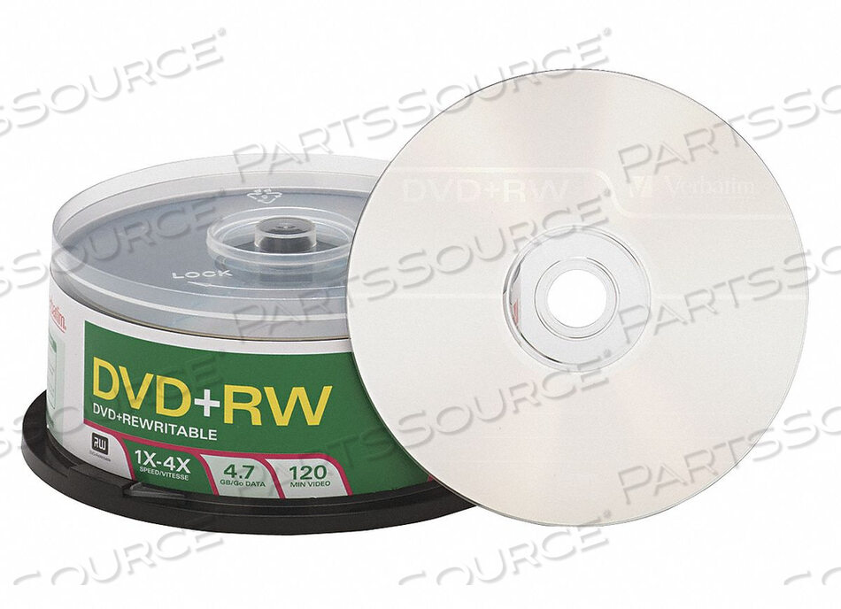 DVD+RW DISC 4.70 GB 120 MIN 4X PK30 by Verbatim