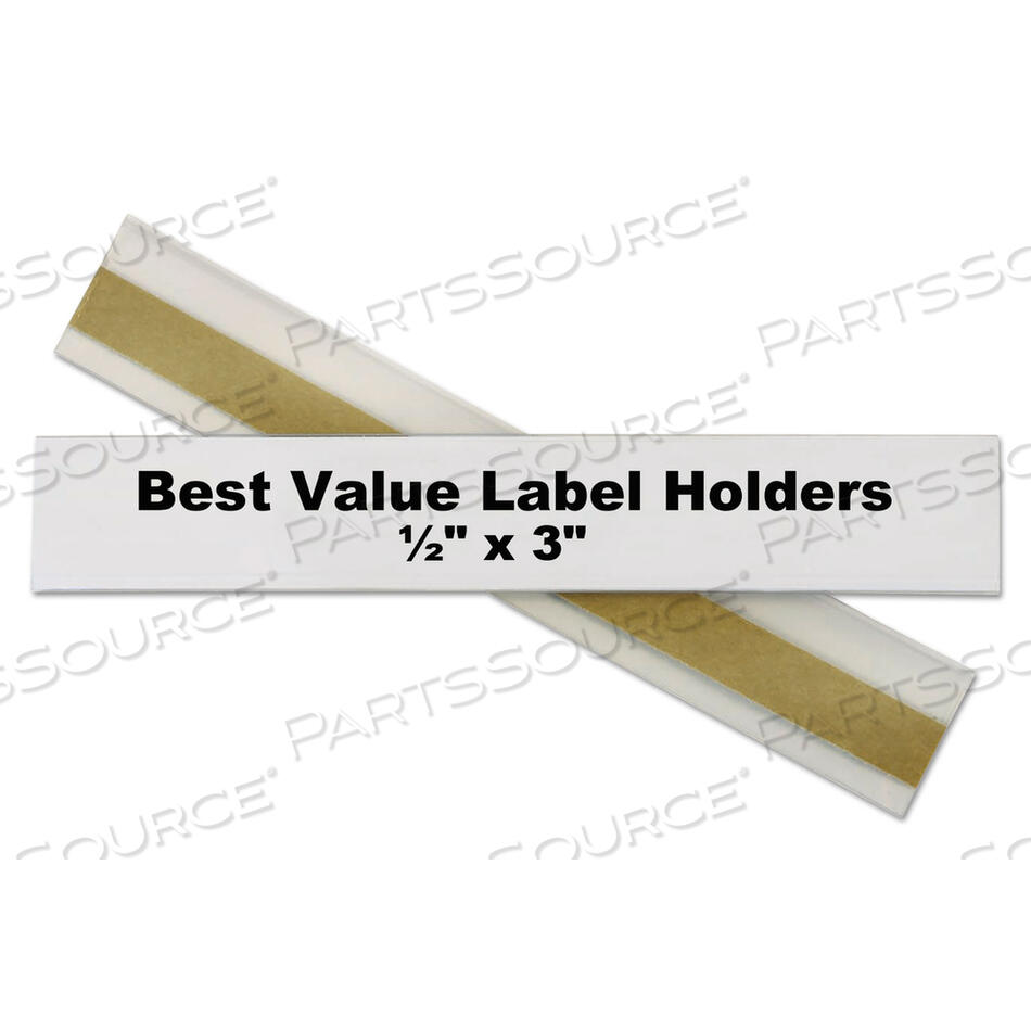 SELF-ADHESIVE LABEL HOLDERS, TOP LOAD, 0.5 X 3, CLEAR, 50/PACK by C-Line