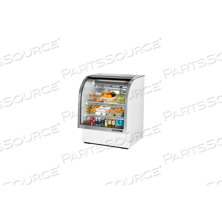TCGG-36 CURVED GLASS DELI CASE - 36-1/4"W X 35-1/4'"D X 47-3/4"H by True Food Service Equipment