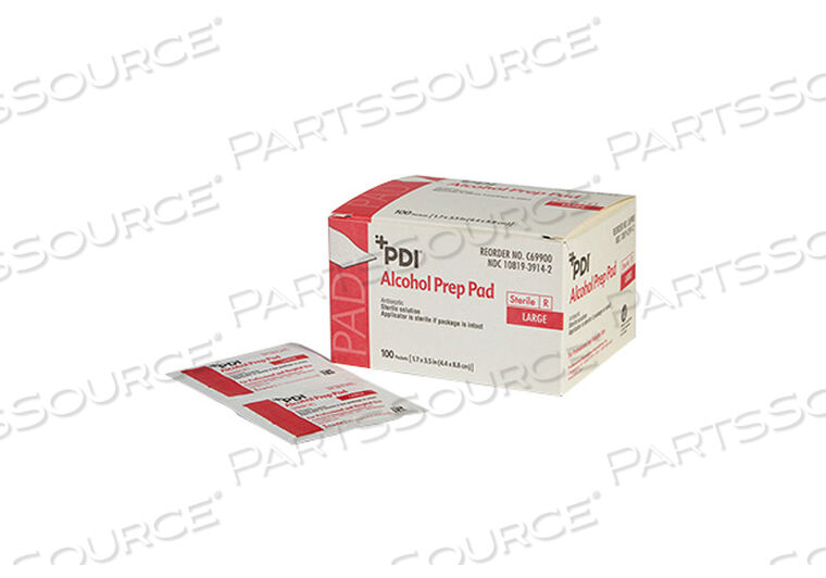STERILE ALCOHOL PREP PADS, 2.5 IN X 3 IN, INDIVIDUALLY WRAPPED by Health Care Logistics (HCL)